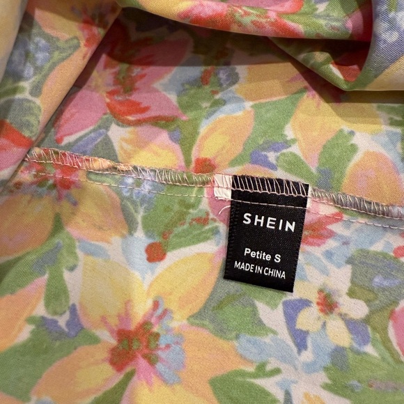 SHEIN Multicolor Floral Mini Dress. Petite Small. Worn once. - Picture 7 of 7